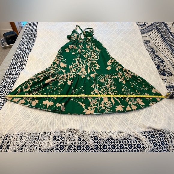 Borgo de Nor Women’s Floral Maxi Ruffle Crossback Dress. Green size 6. - Picture 7 of 13